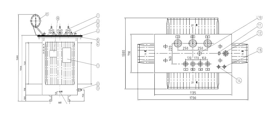 1000 KVA Transformer Drawing 1000 KVA Transformer Drawing