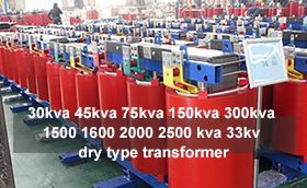 30kva 45kva 75kva 150kva 300kva 1500 1600 2000 2500 Kva 33kv Dry Type Transfo...