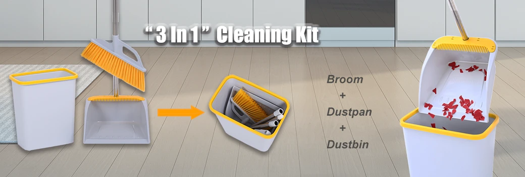 rcs03 broom dustpan dustbin set