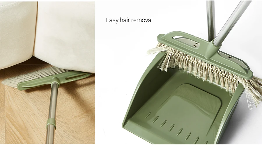 RCS01 broom with dustpan set for home floor sweeping-2 hair removing dustpan